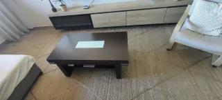 Mesa de centro moderna madera y cristal