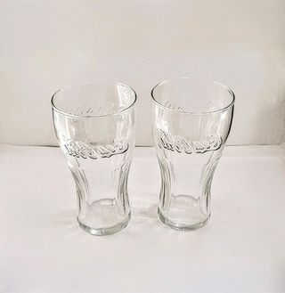 Coppia 2 Bicchieri Coca Cola Vetro Trasparente