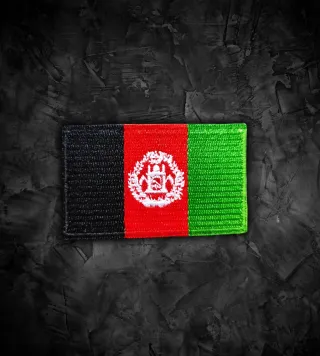 Afganistán 🇦🇫 Parche bandera termoadhesiva