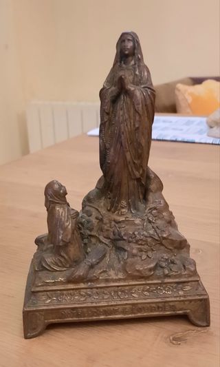 Antigua Escultura Virgen de Lourdes