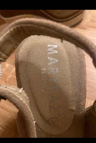 Sandalias cuña esparto y piel