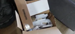 Mesitas de noche madera y blanco