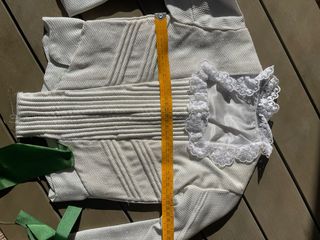 Traje de Fallera, manteletas plata y Zapatos