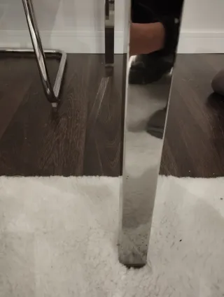 Mesa de comedor cristal y 4 sillas