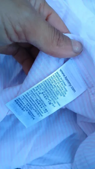 Camicia Tommy Jeans a righe rosa taglia XS