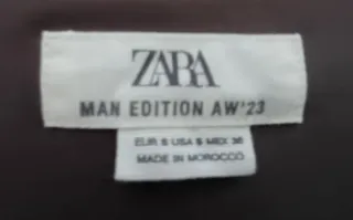 Camisa Zara Satinada Gris Talla S