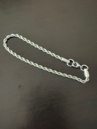 Pulsera cordón plata