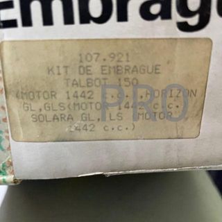 BENDIX KIT EMBRAGUE 107921