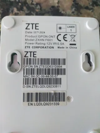 ONT GPON ZTE ZXHN F601