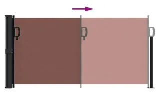 Tenda retrattile laterale marrone 100x300 cm