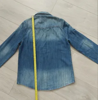 Mango Talla XS - Camisa vaquera efecto desgastado