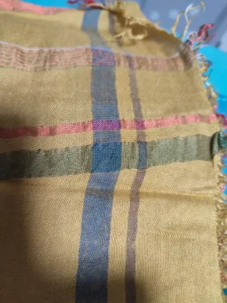 Sciarpa grande in cotone a quadri