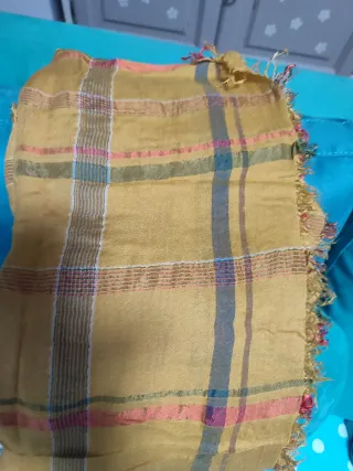 Sciarpa grande in cotone a quadri