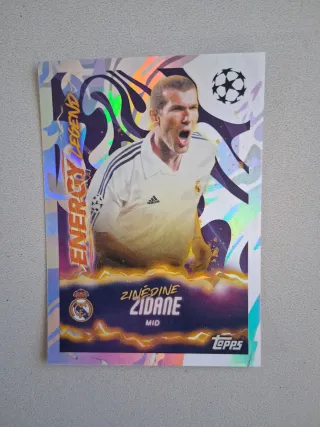 CROMO, TOPPS ENERGY LEGEND, ZINEDINE ZIDANE, REAL