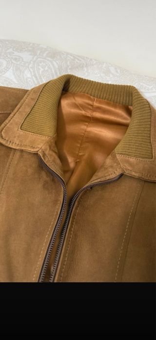 Chaqueta de ante de color marrón talla XL