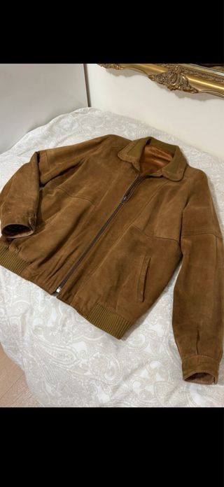 Chaqueta de ante de color marrón talla XL