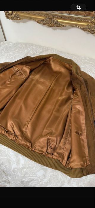 Chaqueta de ante de color marrón talla XL