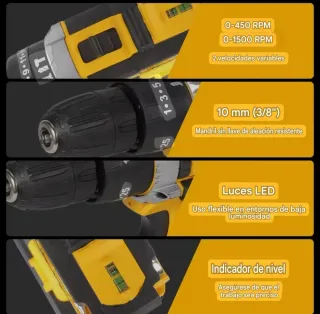 Taladro Atornillador Inalámbrico (2 Baterías)