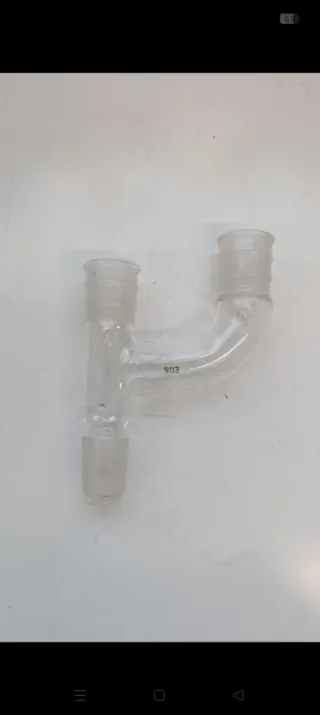 Adaptador de vidrio para laboratorio