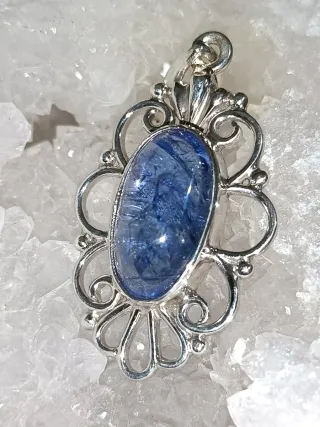 Colgante Plata Gema Azul Extra