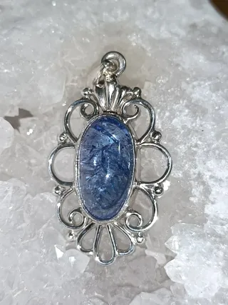 Colgante Plata Gema Azul Extra