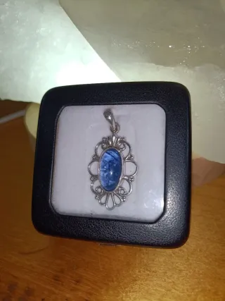 Colgante Plata Gema Azul Extra