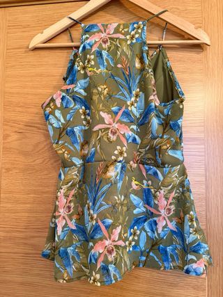 Blusa Formula Joven Estampada Flores Talla L