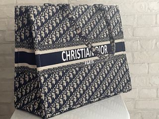 Bolso Tote estilo Dior Beige y Azul