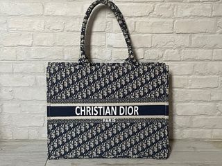 Bolso Tote estilo Dior Beige y Azul