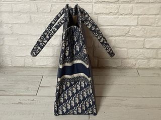 Bolso Tote estilo Dior Beige y Azul