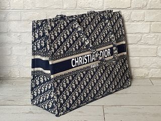 Bolso Tote estilo Dior Beige y Azul