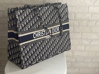 Bolso Tote estilo Dior Beige y Azul