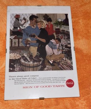 3 Quadri Pubblicità Coca Cola Anni 70