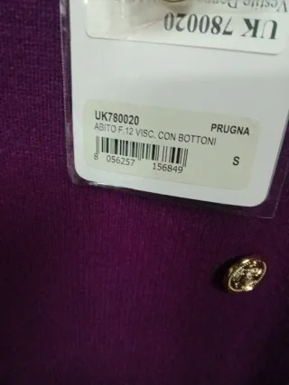 Vestito donna caldo prugna tg S