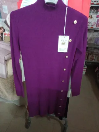 Vestito donna caldo prugna tg S