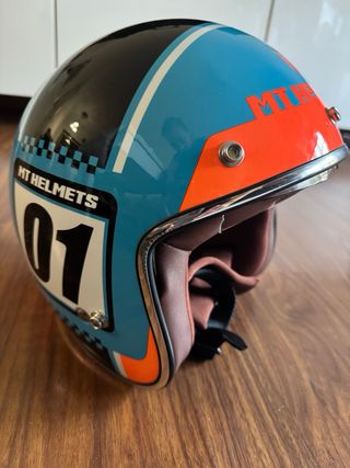 Casco Moto Vintage Le Mans Marca Helmet.