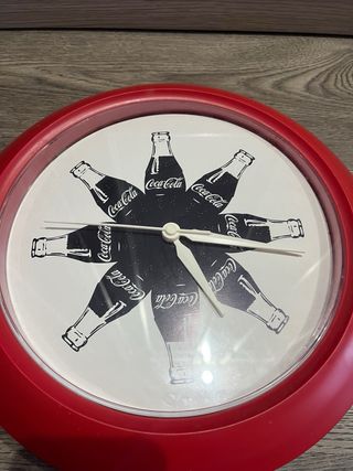 Orologio da parete Coca-Cola Vintage con cornice rossa