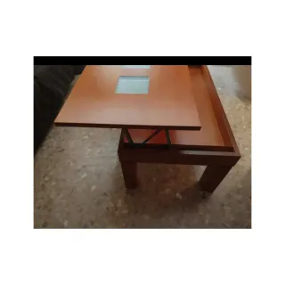 Mesa de centro elevable color cerezo