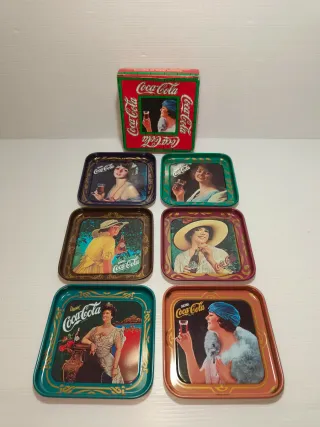 Set 6 Sottobicchieri Coca Cola Metallo Vintage