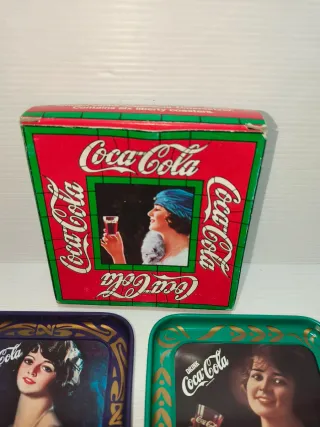 Set 6 Sottobicchieri Coca Cola Metallo Vintage