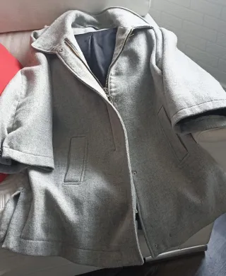 Abrigo Zara Woman Talla Única Gris