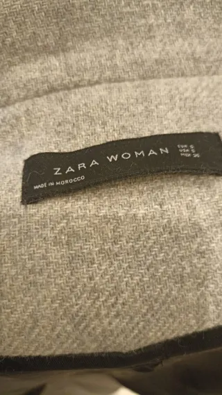 Abrigo Zara Woman Talla Única Gris