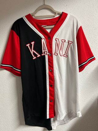 Camisa Kani Bicolor Roja Negra Blanca