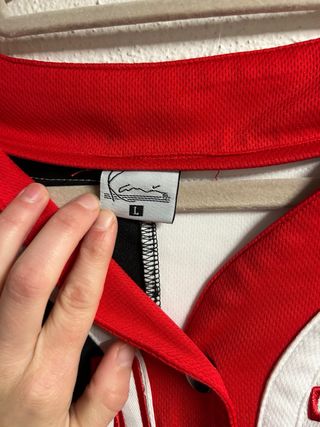 Camisa Kani Bicolor Roja Negra Blanca