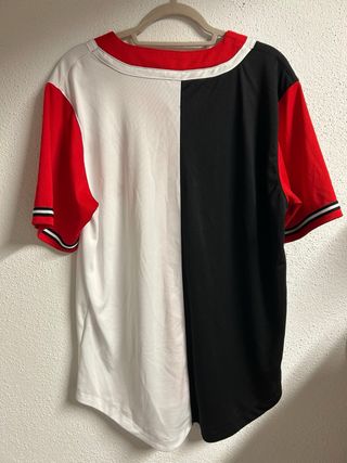 Camisa Kani Bicolor Roja Negra Blanca