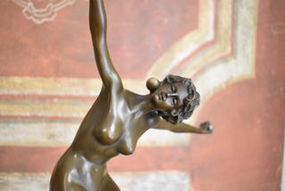 Bronce Colinet bailarina sobre mármol firmado