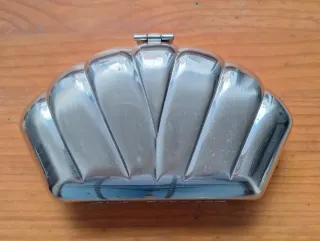 Bolso bombonera plateado