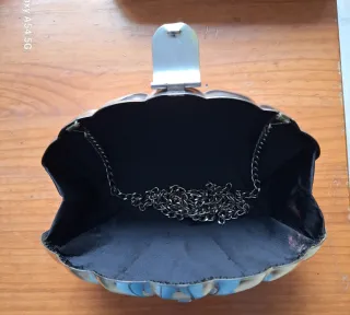 Bolso bombonera plateado