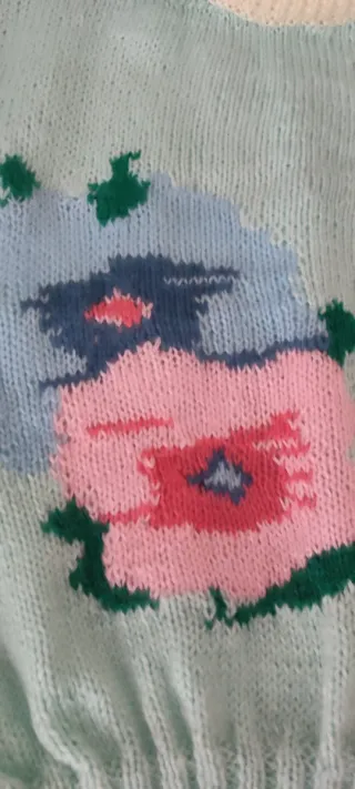 Maglione donna vintage floreale