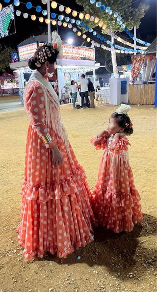 Traje Flamenca Madre e Hija Talla 36/38 y 4/5